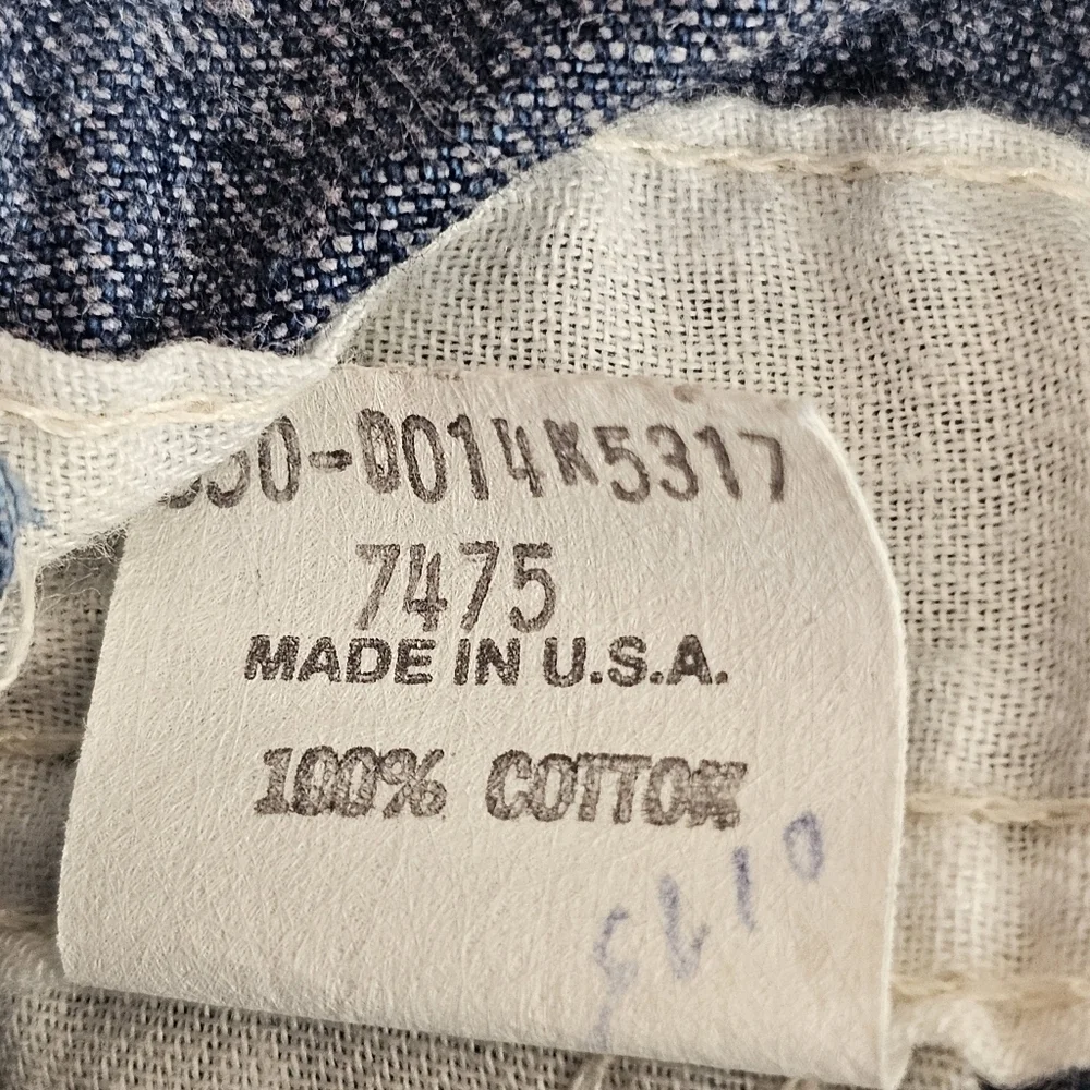 Vintage OshKosh B'gosh Denim Overalls, Made in USA, Blue, Paper Tag, 12 Months